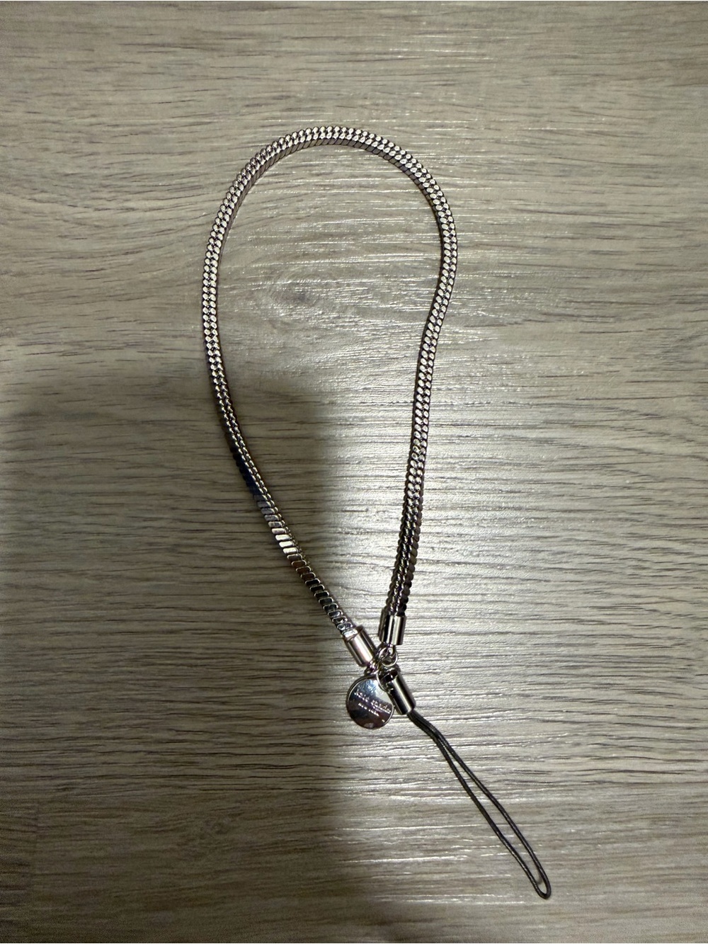 Kate Spare Silver Phone Lanyard with Metal Accent  new